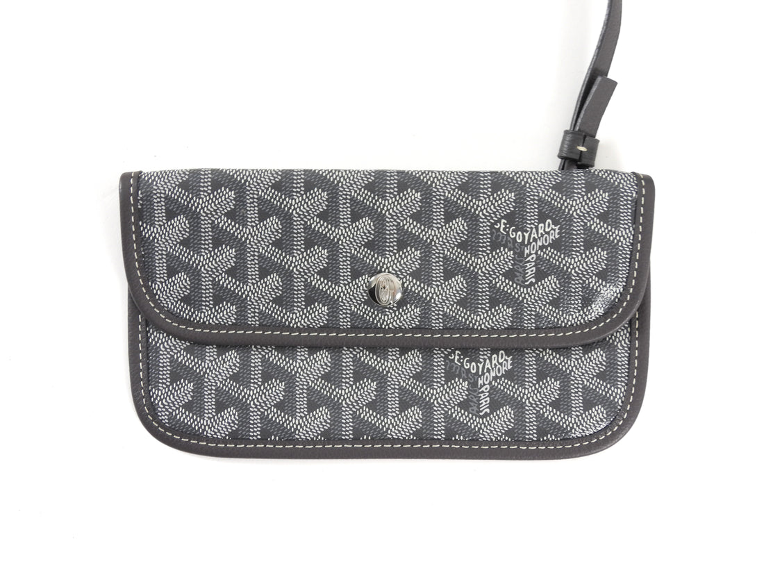 Goyard Grey Goyardine Coated Canvas Boheme Hobo with Pouch