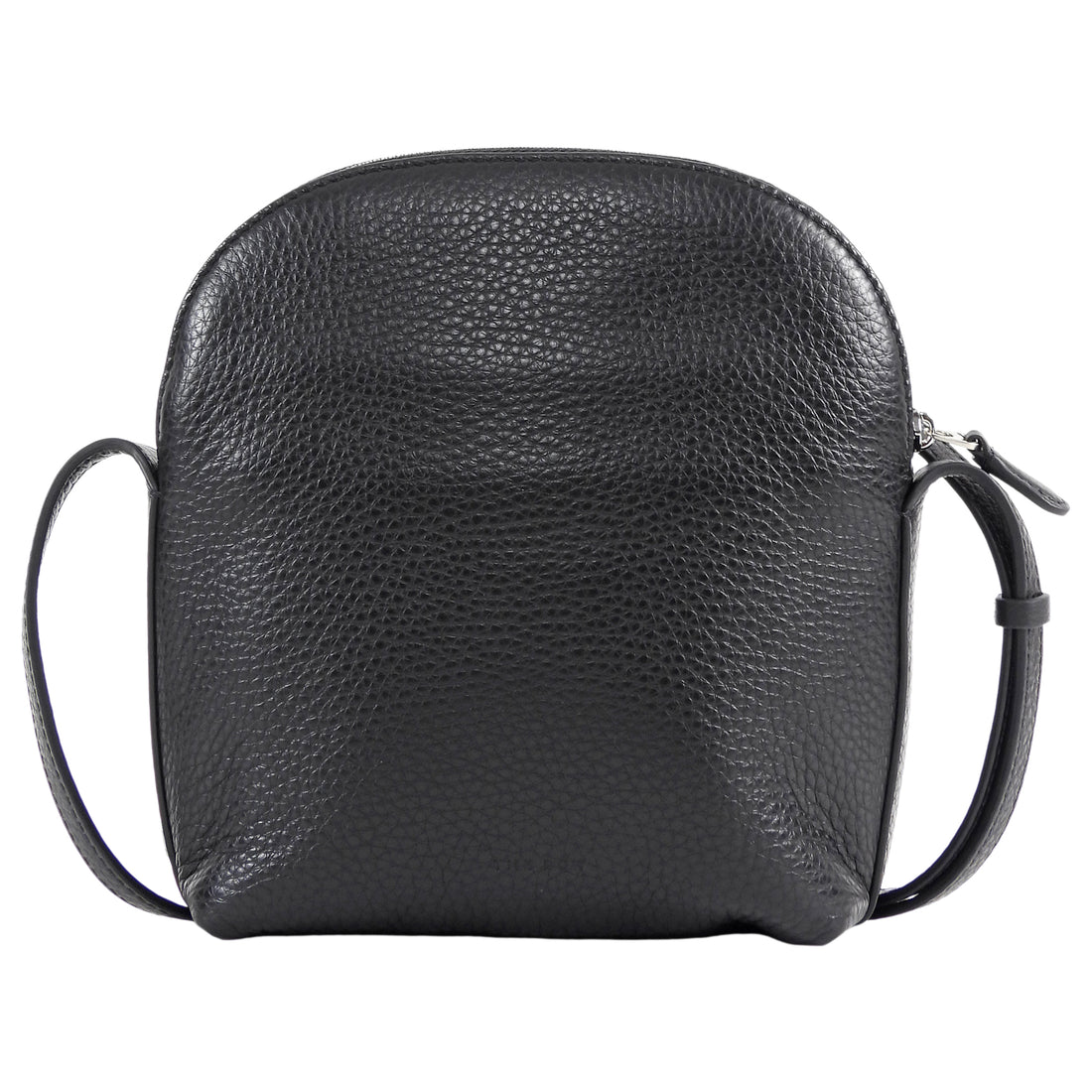 The Row Black Leather Mini North South Annie Crossbody Zip Bag