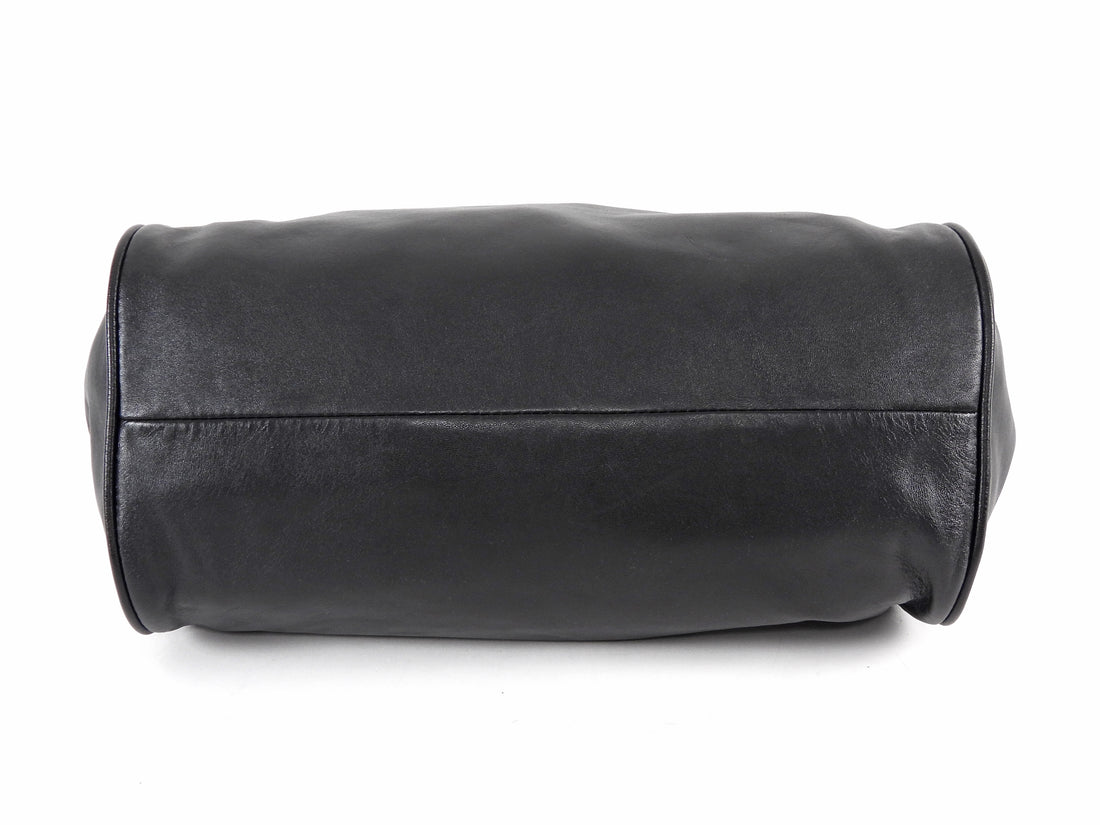 Chanel vintage 2003 Leather Camelia Frame Clutch Bag