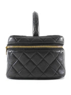 Chanel Vintage 1994 Black Quilted Lambskin CC Vanity Bag