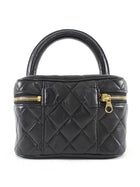 Chanel Vintage 1994 Black Quilted Lambskin CC Vanity Bag