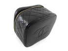 Chanel Vintage 1994 Black Quilted Lambskin CC Vanity Bag