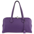 Hermes Clemence Leather Victoria Elan 38 Ultraviolet Bag PHW