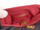 Chanel Quilted Dark Charcoal Grey Aged Lambskin Pearl Crown Clutch Bag