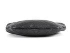 Chanel Quilted Dark Charcoal Grey Aged Lambskin Pearl Crown Clutch Bag
