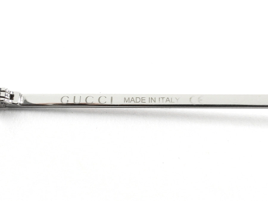 Gucci Silver Metal Frame Striped Sunglasses GG0837SK
