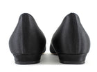 Manolo Blahnik Black Satin Crystal Hangisi Pointed Flats - 39.5