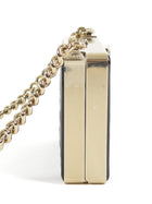 Chanel Black Patent Boy Chain Box Minaudiere Nano Evening Bag