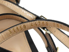 Gianvito Rossi Black Gold Leather Strappy Sandal Heels - 38.5
