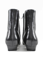 Jamie Haller Black Aged Glossed Leather Pointed Toe Ankle Boots - 37