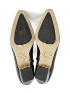 Jamie Haller Black Aged Glossed Leather Pointed Toe Ankle Boots - 37