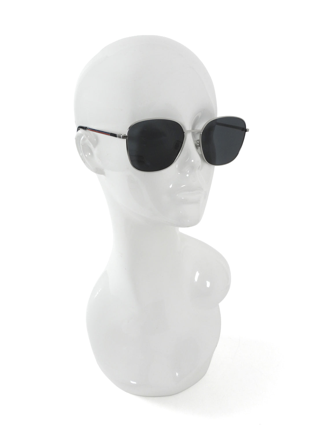 Gucci Silver Metal Frame Striped Sunglasses GG0837SK