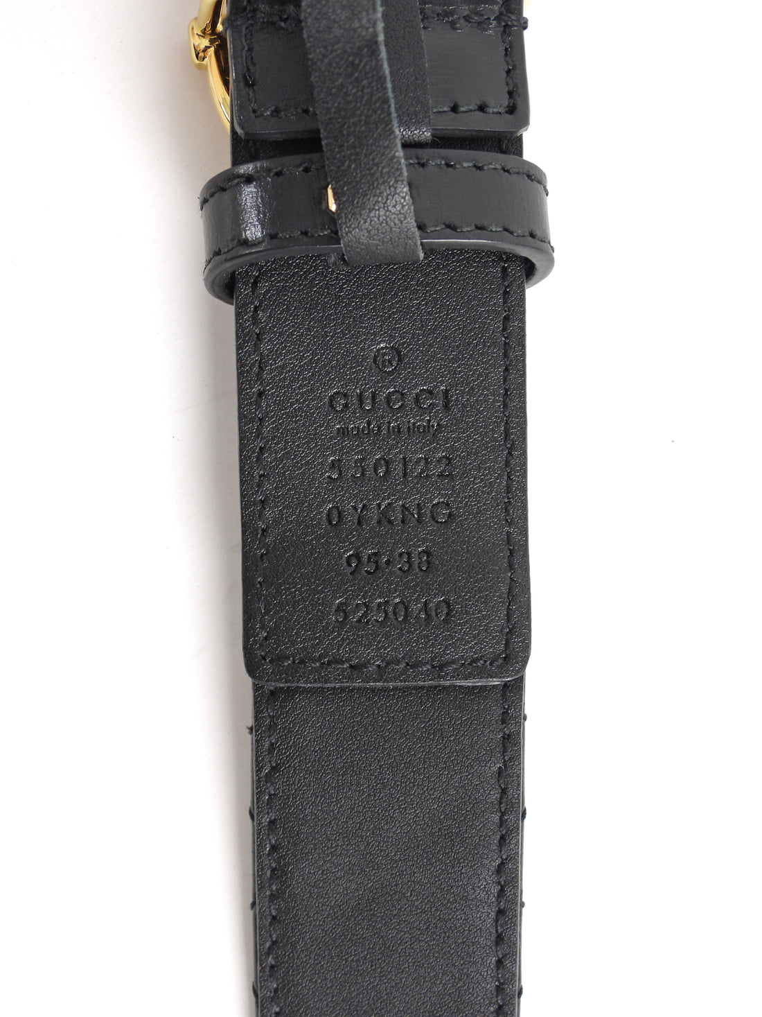 Gucci Black and Gold Tone Zumi Horsebit Buckle Quilted Leather Belt - 95 / 38