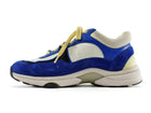 Chanel Blue and White CC Logo Suede Nylon Combo Sneakers - 38