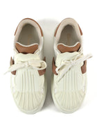 Dior White Brown Leather and Rubber Dior ID Sneakers - 36.5