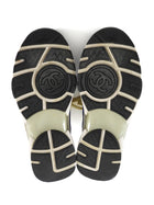 Chanel Blue and White CC Logo Suede Nylon Combo Sneakers - 38