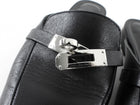 Hermes Black Leather Flat Oz Kelly Lock Mule Shoes PHW - 37.5