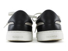 Hermes Day Grey Toile Black Leather Kelly Lock Sneakers