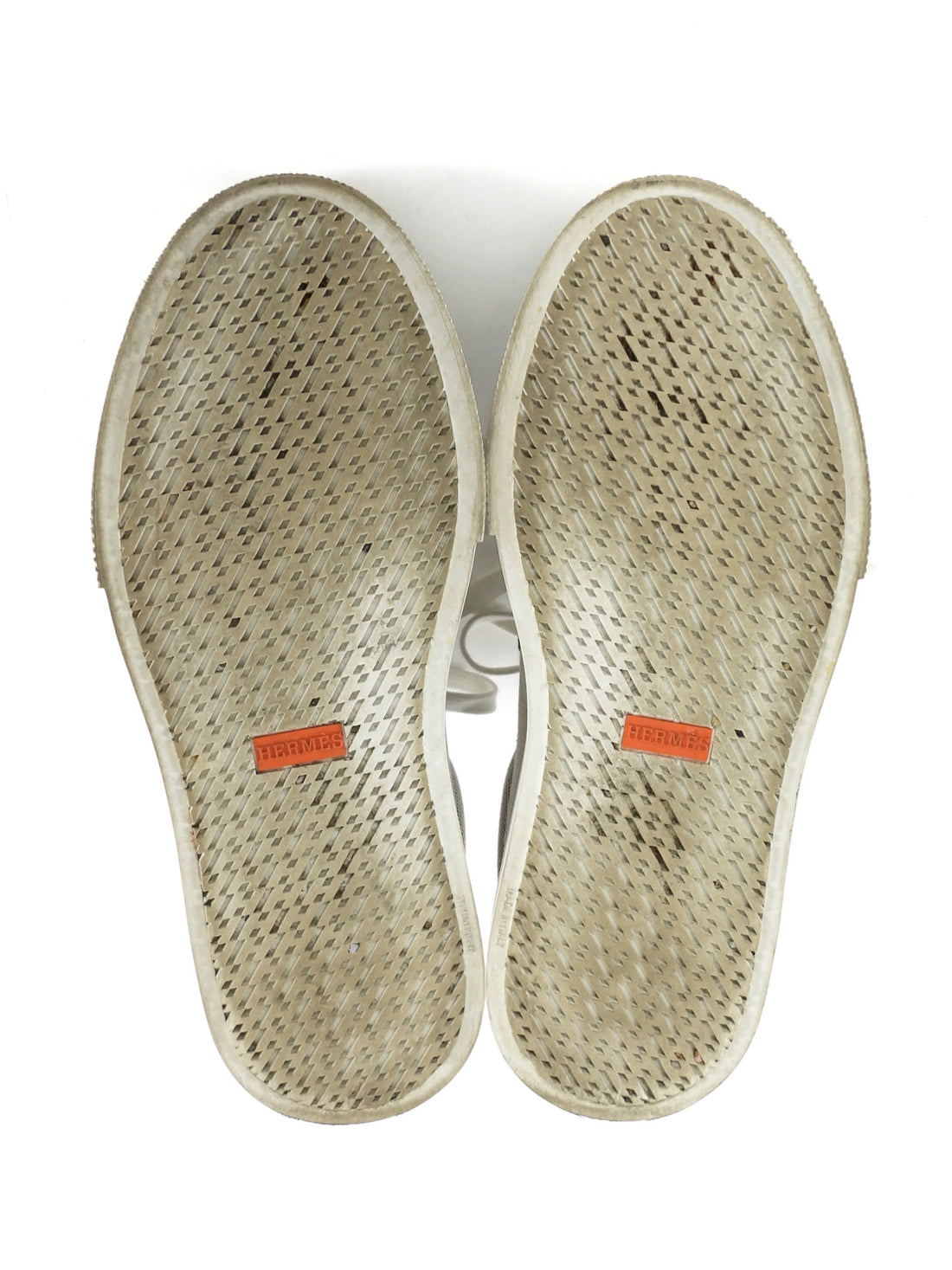 Hermes Day Grey Toile Black Leather Kelly Lock Sneakers