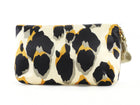 Roberto Cavalli Leopard Satin Leather Lined Mini Clutch Bag Mini