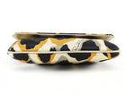 Roberto Cavalli Leopard Satin Leather Lined Mini Clutch Bag Mini