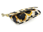 Roberto Cavalli Leopard Satin Leather Lined Mini Clutch Bag Mini