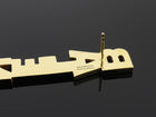 Balenciaga Goldtone Mismatched I Love Paris / Logo Long Drop Earrings