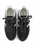 Celine Jogger with Triomphe Black and White Suede Low Top Sneakers - 37