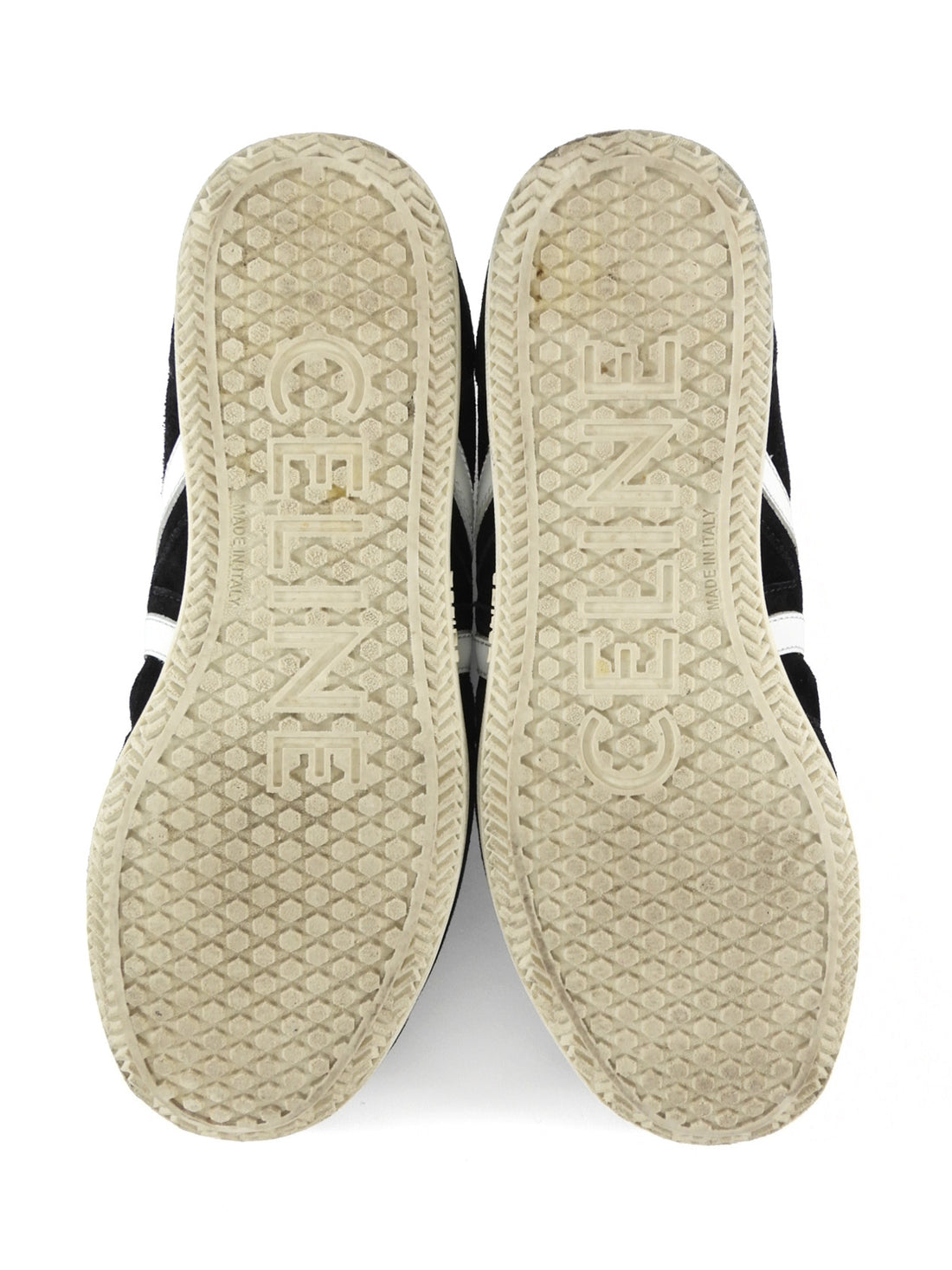 Celine Jogger with Triomphe Black and White Suede Low Top Sneakers - 37
