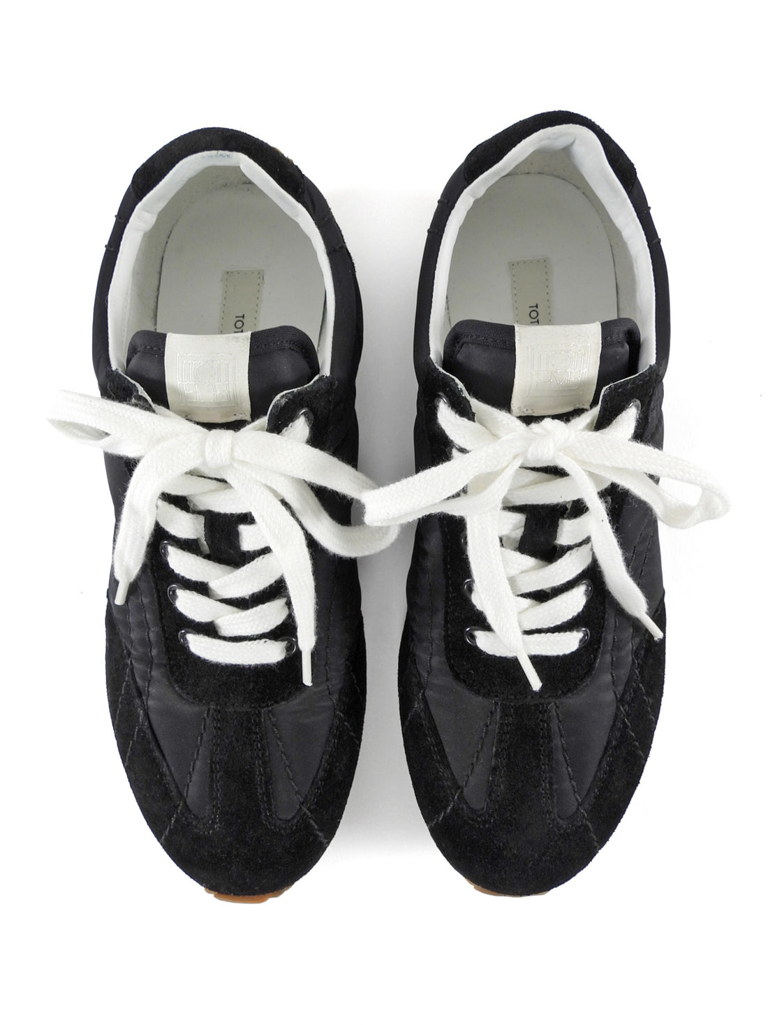 Toteme Black Suede and Nylon Combo Sport Sneakers - 37