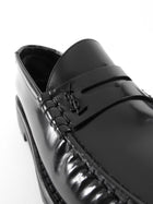 Saint Laurent Black Glossed Leather Le Loafer 15 Shoes - 37