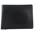 Louis Vuitton Black Taiga Leather Bifold Slim Wallet