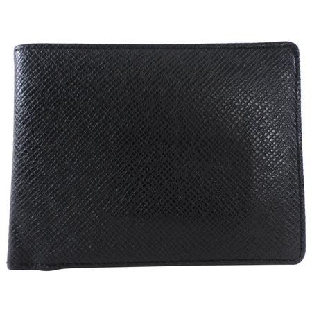 Louis Vuitton Black Taiga Leather Bifold Slim Wallet