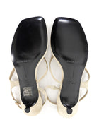 Black Suede Studio Mehak 35 Beige Suede Kitten Heel Thong Sandals - 37