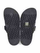 Hermes Chypre Black and Green Velvet Two Tone Flat Sandal - 37.5 / US 7