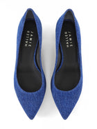 Jamie Haller Blue Denim Kitten Heel Pointed Pumps - 36