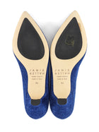 Jamie Haller Blue Denim Kitten Heel Pointed Pumps - 36