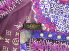 Louis Vuitton Purple Monogram Silk Map Print 90cm Scarf