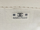 Chanel 2025 White Mesh Shiny Lambskin Chain Hobo Bag