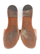 Christian Dior D-Club Brown Calfskin Leather Flat Mule Slide Sandals - 37.5