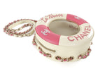 Chanel 2019 C Runway Pink and White La Pausa Lifesaver Round Bag