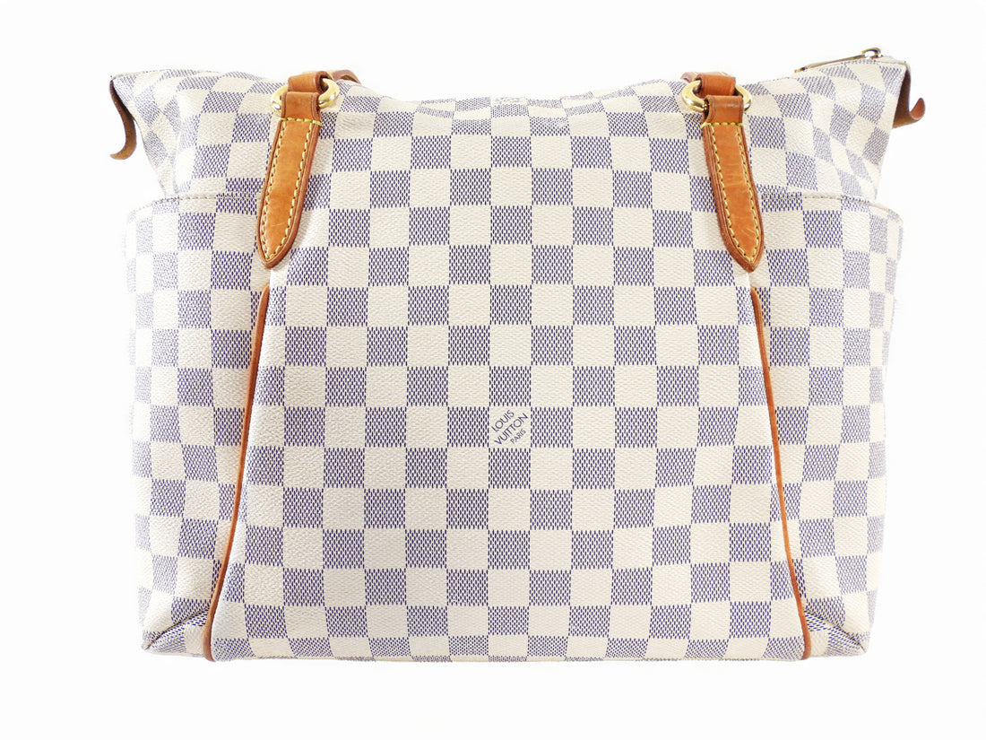 Louis Vuitton Damier Azur Totally MM Zip Tote Bag