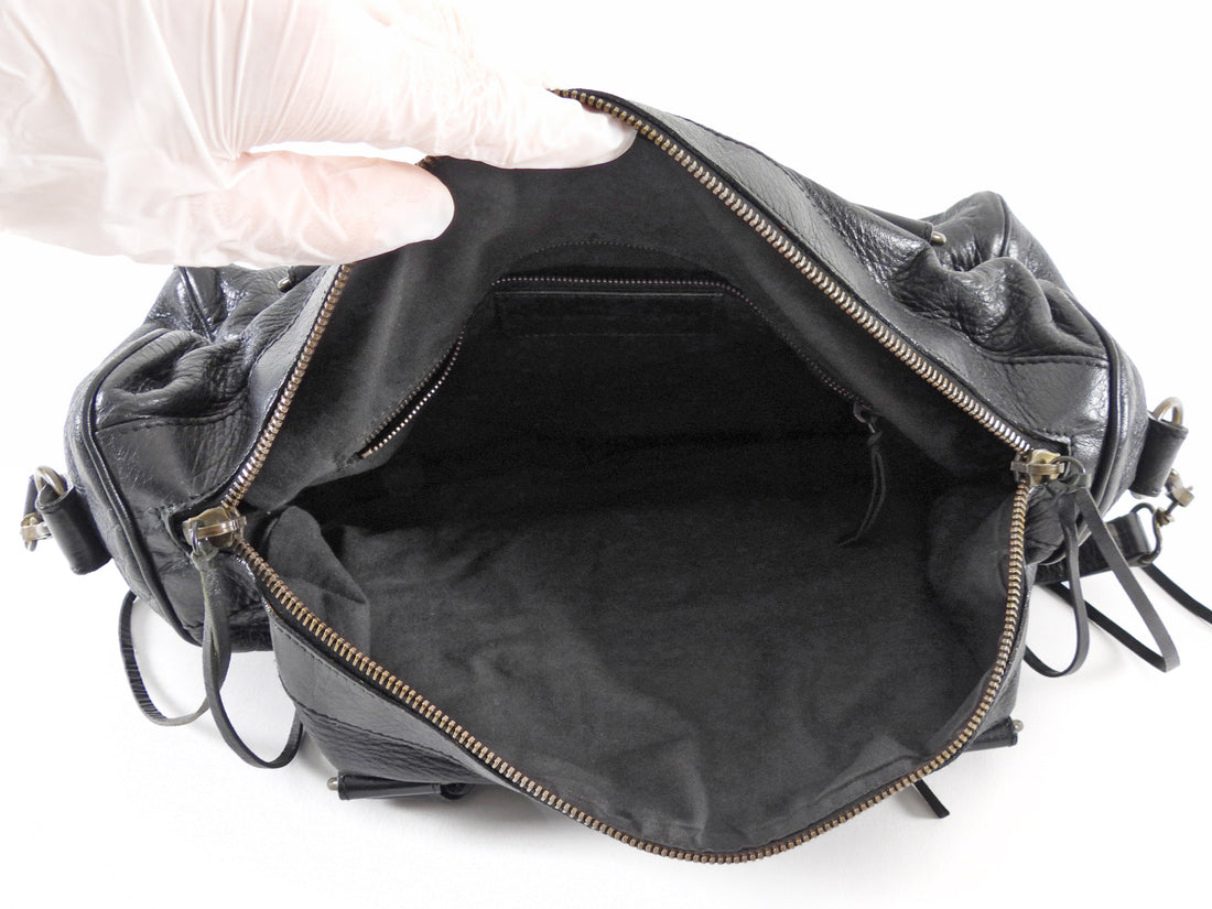 Balenciaga Vintage AW 2009 Black Lambskin Leather Moto Twiggy Bag