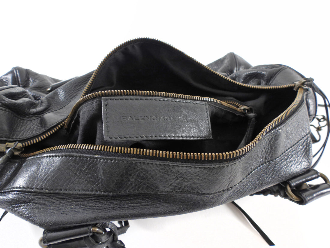 Balenciaga Vintage AW 2009 Black Lambskin Leather Moto Twiggy Bag