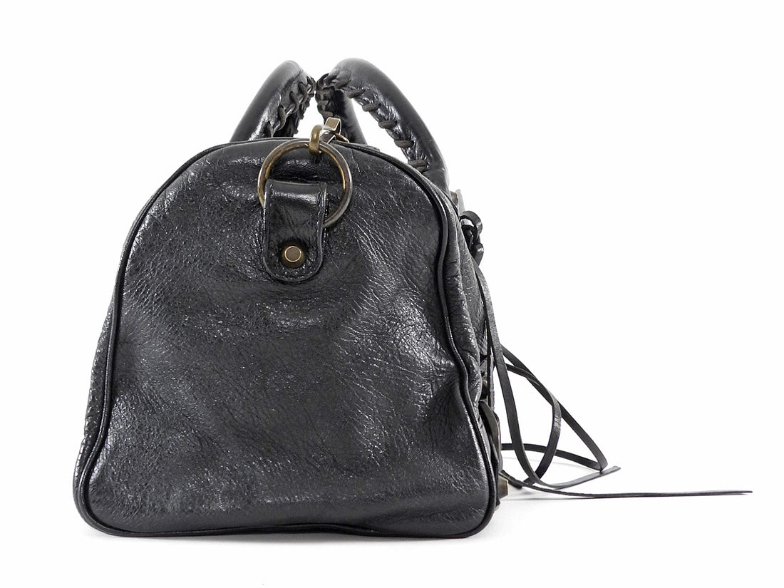 Balenciaga Vintage AW 2009 Black Lambskin Leather Moto Twiggy Bag