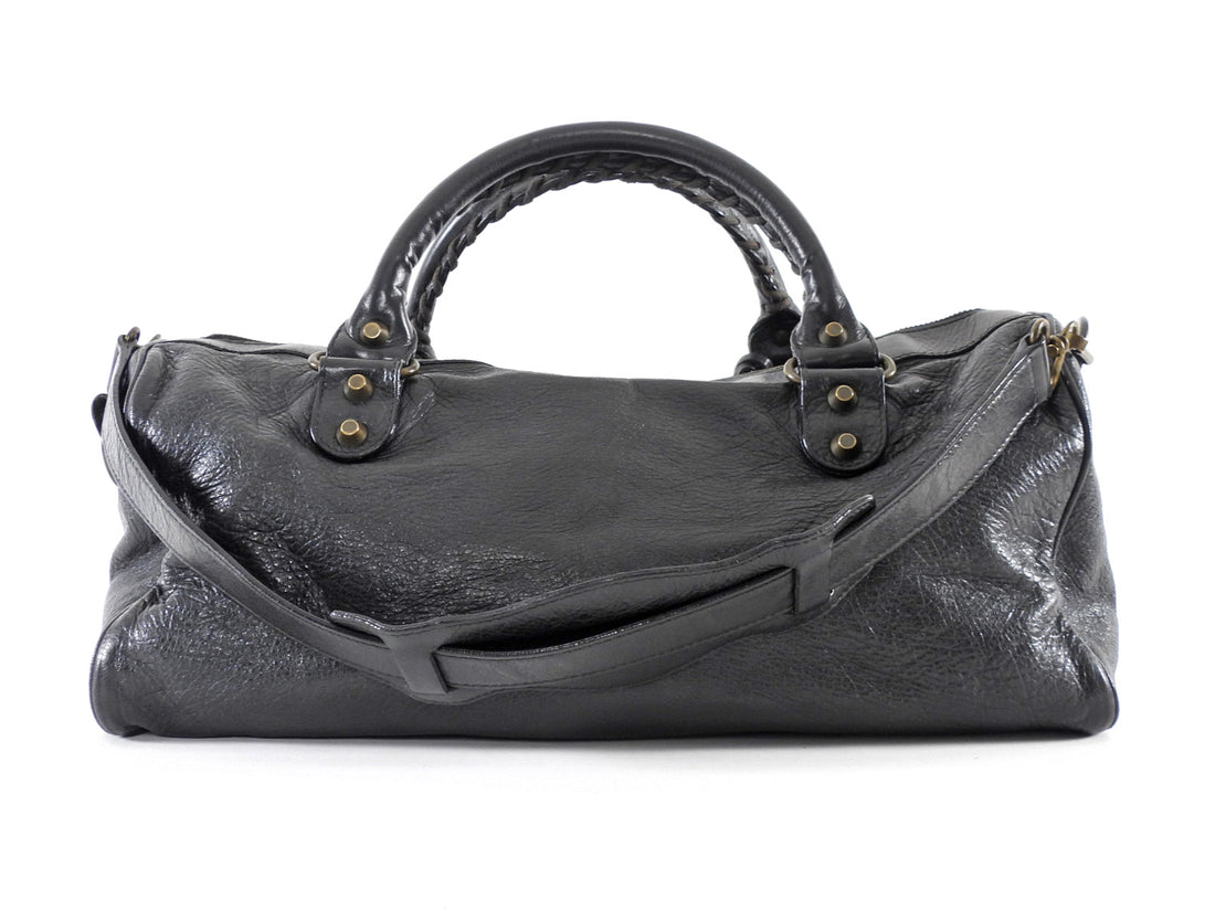 Balenciaga Vintage AW 2009 Black Lambskin Leather Moto Twiggy Bag