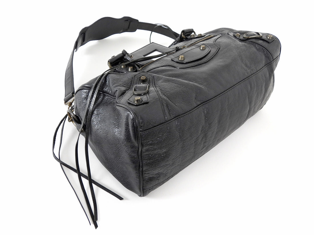 Balenciaga Vintage AW 2009 Black Lambskin Leather Moto Twiggy Bag