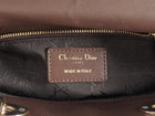 Dior Brown Cannage Quilted Leather Small Lady Dior Bag