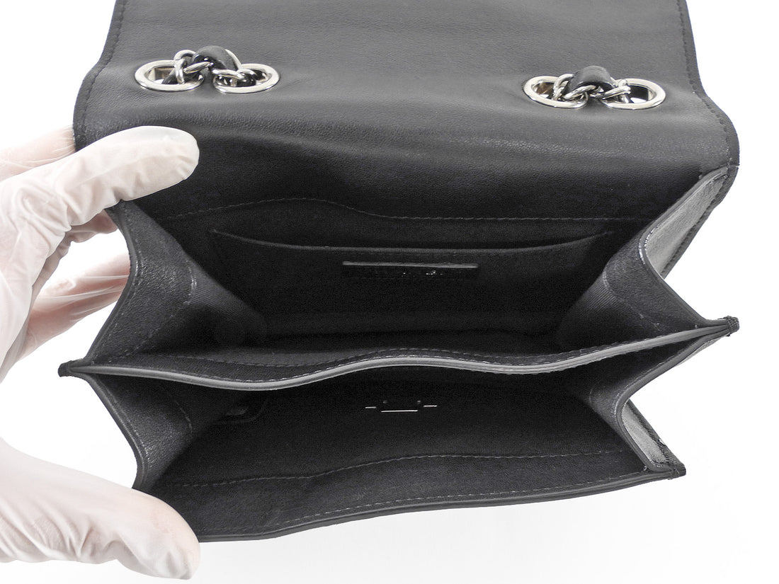 Chanel Small Black Calfskin CC Box Flap Bag
