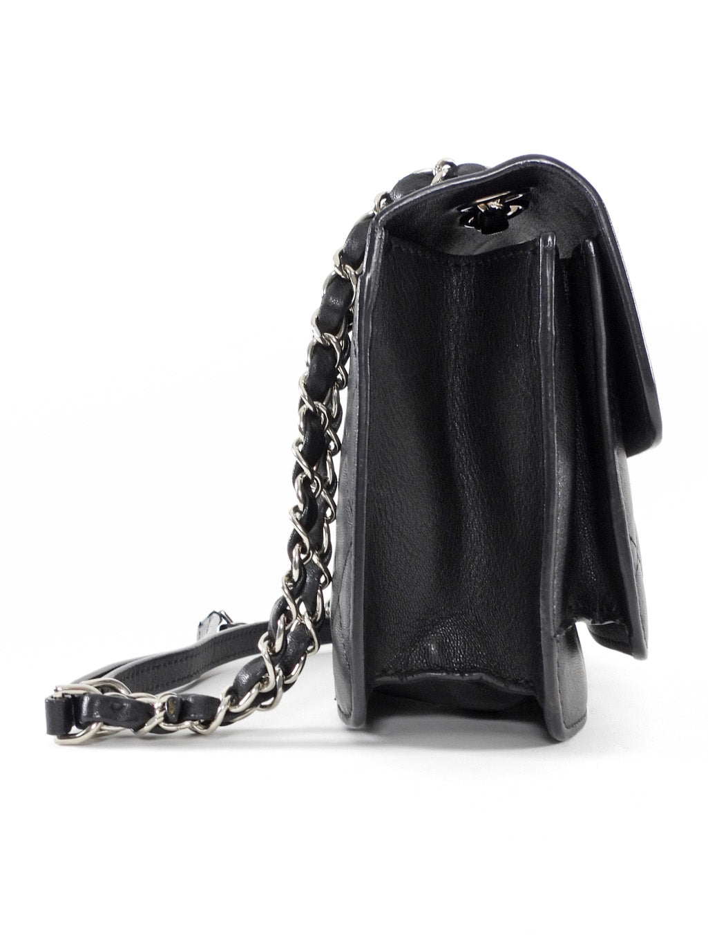 Chanel Small Black Calfskin CC Box Flap Bag